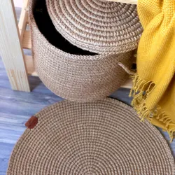 Jute in the bathroom interior