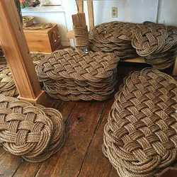 Jute in the bathroom interior