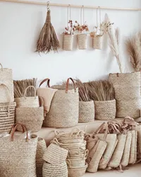 Jute in the bathroom interior