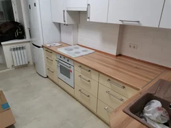 Beech kitchen in the interior