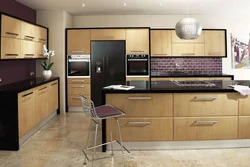 Beech kitchen in the interior