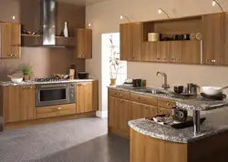 Beech kitchen in the interior