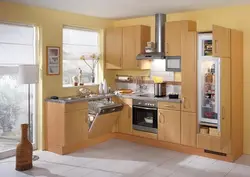 Beech kitchen in the interior