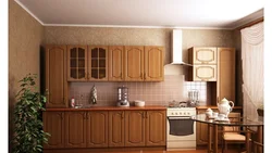 Beech kitchen in the interior