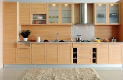 Beech kitchen in the interior