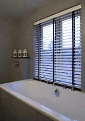 Blinds in the bathroom interior