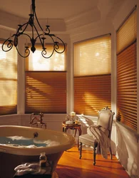 Blinds in the bathroom interior