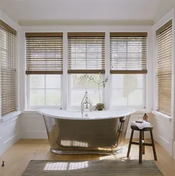 Blinds in the bathroom interior