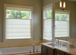 Blinds in the bathroom interior