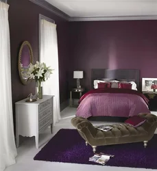 Purple In The Bedroom Interior