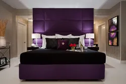 Purple in the bedroom interior