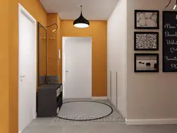 Red hallway in the interior