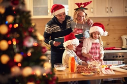 New Year's photos in the kitchen