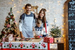 New Year's photos in the kitchen
