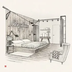 Bedroom Interior In Perspective