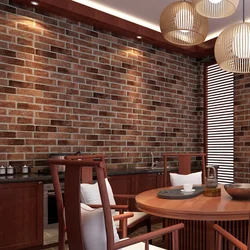Clinker tiles in the kitchen interior