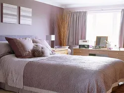 Powder curtains in the bedroom interior