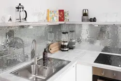 Mirror mosaic in the kitchen interior
