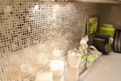 Mirror mosaic in the kitchen interior