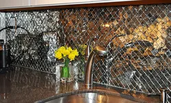 Mirror mosaic in the kitchen interior