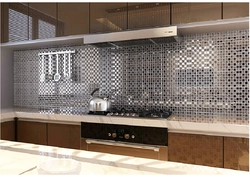 Mirror mosaic in the kitchen interior