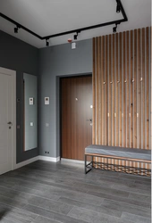 Black slats in the hallway interior