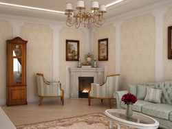Wallpaper For A Classic Living Room Interior