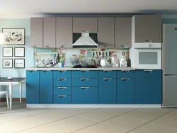 Aquamarine kitchen in the interior