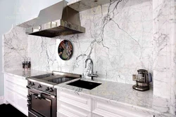 Flexible marble in the kitchen interior
