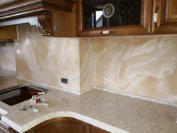 Flexible marble in the kitchen interior