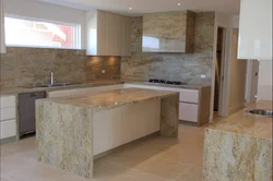 Flexible marble in the kitchen interior