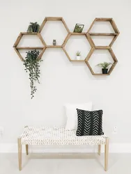 Honeycomb Shelves In The Hallway Interior