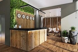 Black Slats In The Kitchen Interior