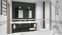 Theater tiles in the bathroom interior