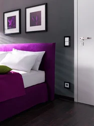 Black sockets in the bedroom interior