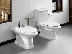 Floor-Standing Toilet In The Bathroom Interior