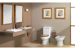 Floor-Standing Toilet In The Bathroom Interior