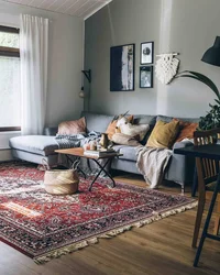Gray Carpet In The Bedroom Interior