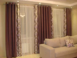 Companion curtains in the living room interior