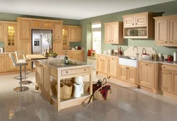 Kitchen light oak in the interior