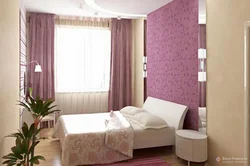 Lingonberry color in the bedroom interior