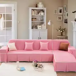 Ас үй интерьеріндегі қызғылт диван