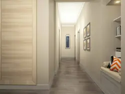 Hallway interior with beige doors