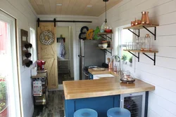 Kitchen interior in a small house