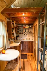 Kitchen interior in a small house