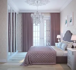 Powder bed in the bedroom interior