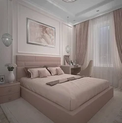 Powder bed in the bedroom interior