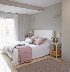 Powder bed in the bedroom interior