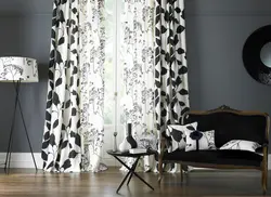 Black tulle in the bedroom interior