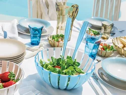 Glassware in the kitchen interior